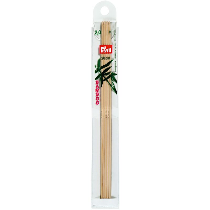 Andrele drepte din bambus, PRYM, 2mm, 15cm, 5 buc/set - Image 1