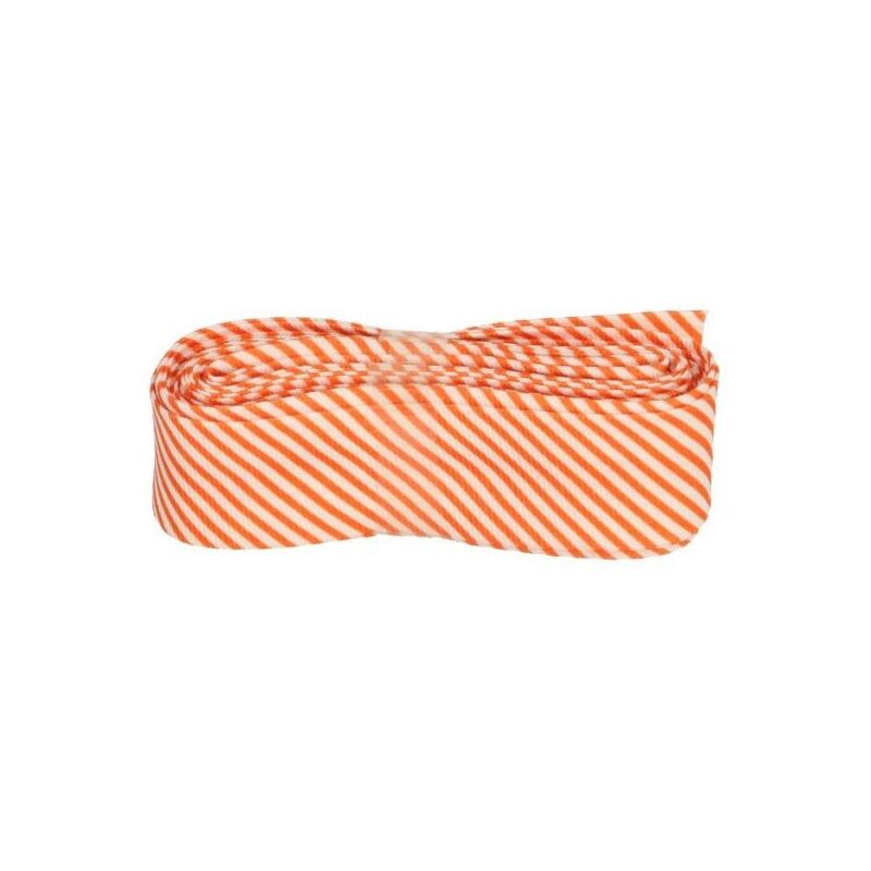 Bias tape 20mm lat, stripes - 005 orange - 3m