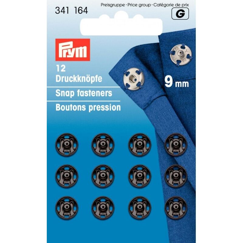 Capse de cusut, PRYM, 9mm, 12 buc/set