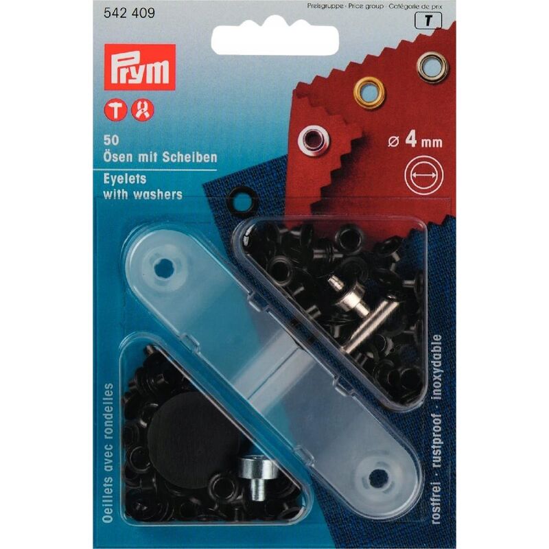 Ocheți, PRYM, 4mm, 50 buc/set - Image 1