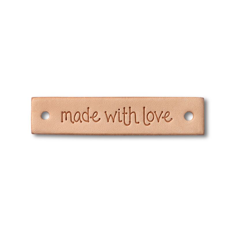 Leather label "Made with Love", PRYM, 60x13mm