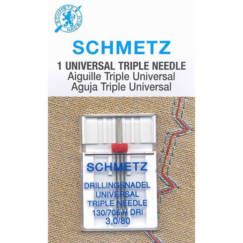 Ac de cusut triplu universal, Schmetz, 3mm, 80/12