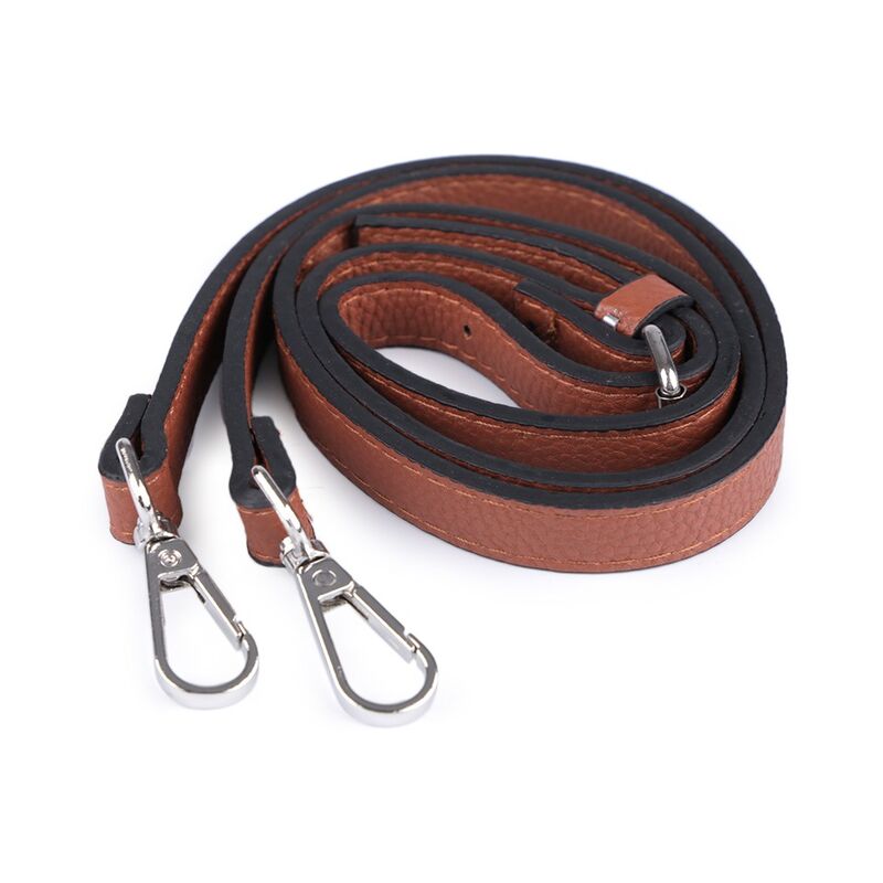 Adjustable eco leather belt for bags, rifle pouches, 15mm x 1.23m, brown