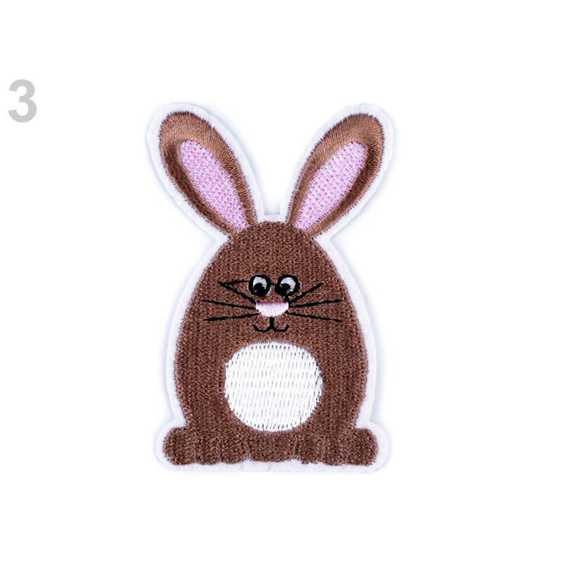 Embroidered sticker, patch, rabbit, 400126