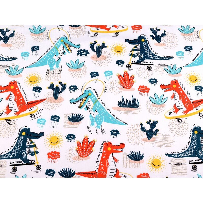 Material cotton, crocodile, 160cm, 0.5m/piece