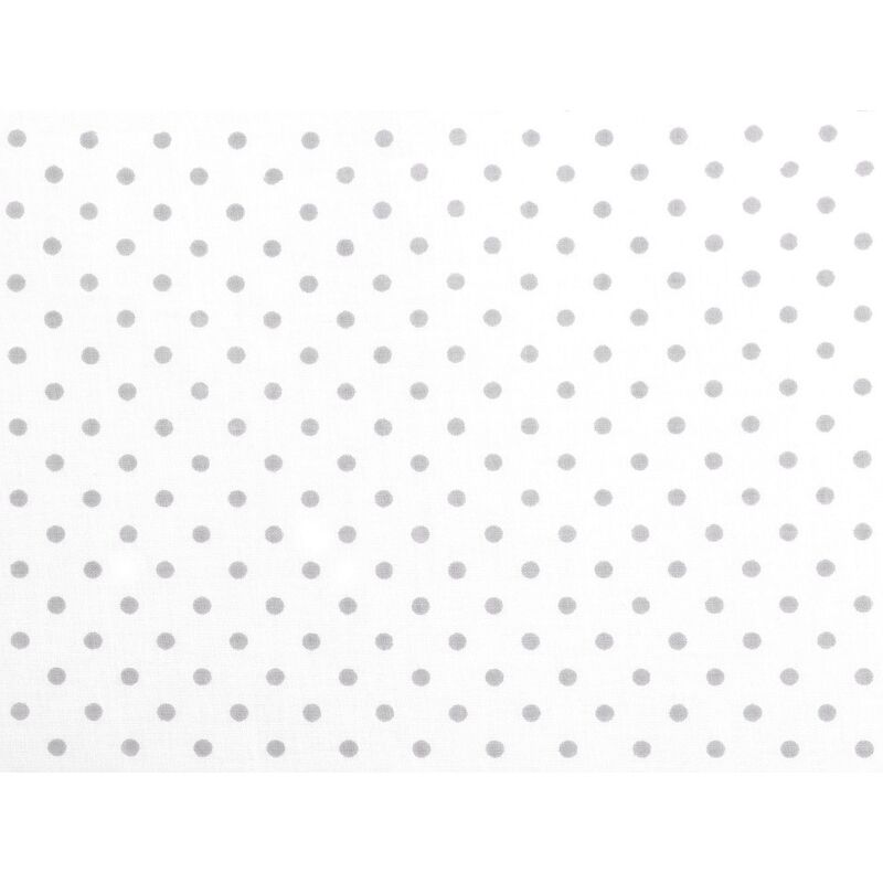 Material cotton, 2-3mm polka dots, gray on white, 160cm, 0.5m/piece