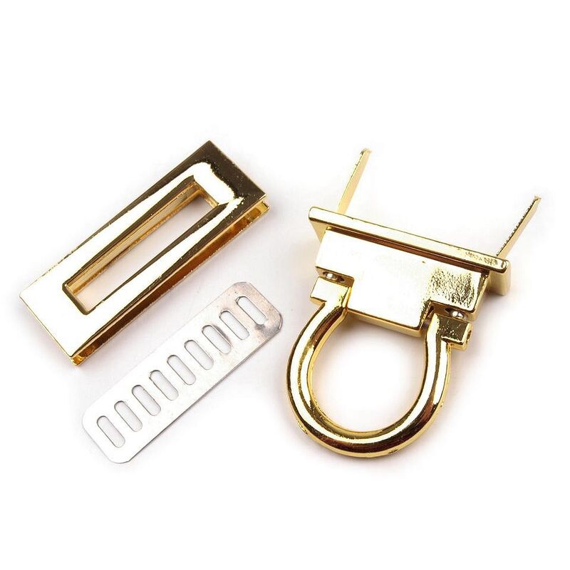 Purse opener, metal, rectangular, 17x45mm, 080980, black nickel