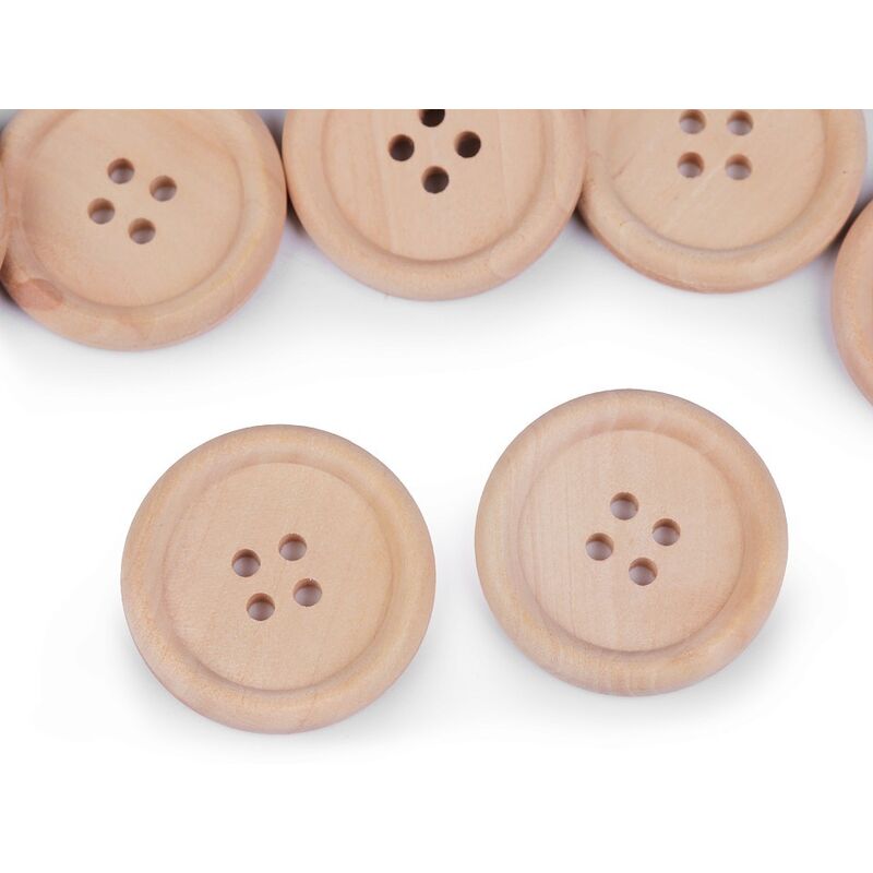 Leon wooden button, 30mm, 3pcs/set