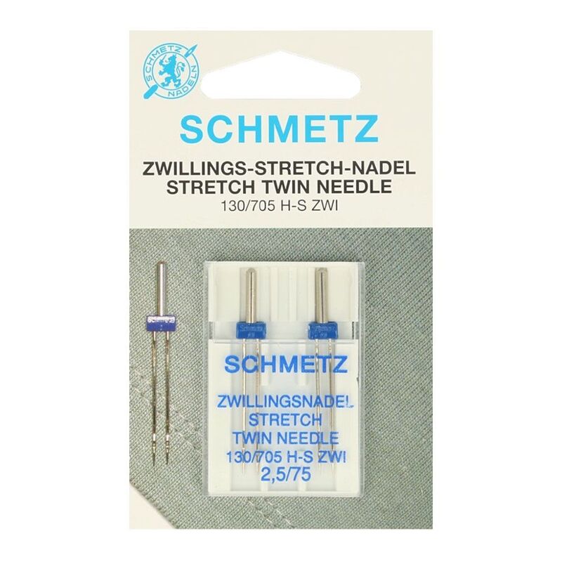 Două ace Stretch duble, Schmetz, 2.5mm, 75