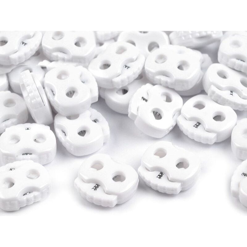 Opritor șnur, 2 găuri, 15x15mm, 10 buc/set