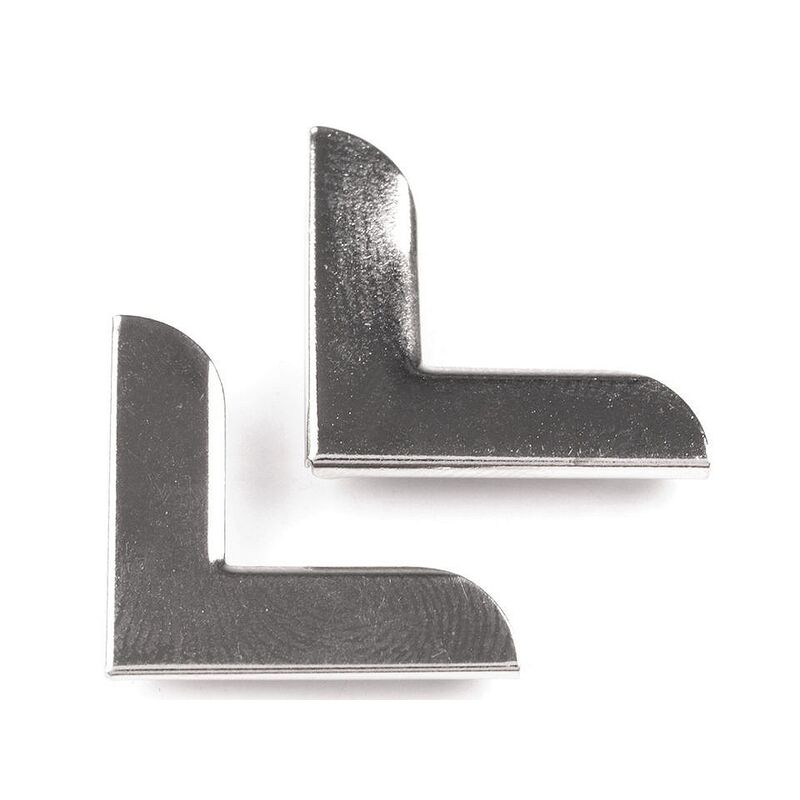 Purse corner, 19x19mm - nickel, 2pcs