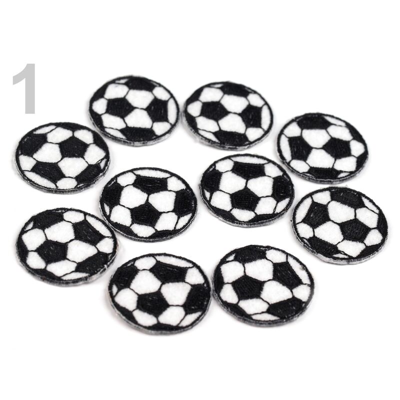 Heat-sealable football ball - red, 30mm - 1 pc