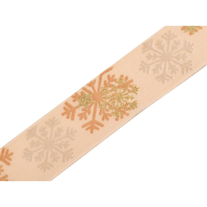 Panglica 25mm, fulgi, auriu, 3m pe card