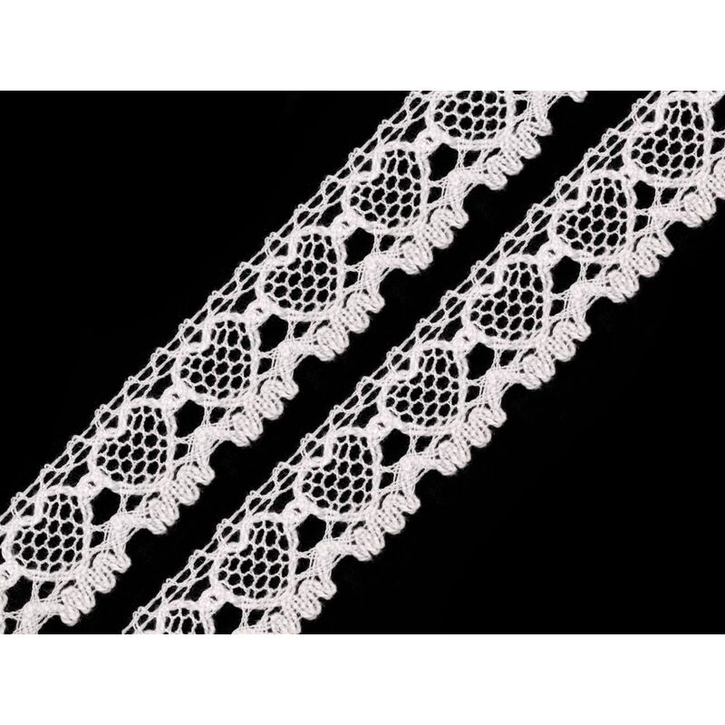 Cotton lace, hearts, 19mm, 1m/piece