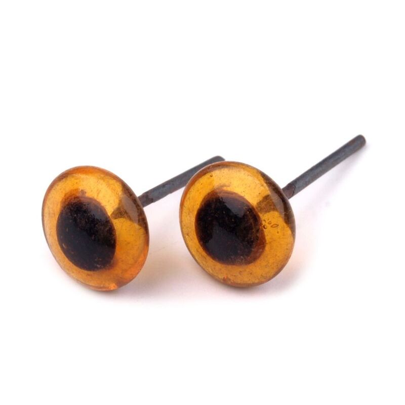 Set 10pcs glass eyes for dolls Ø8mm - blue