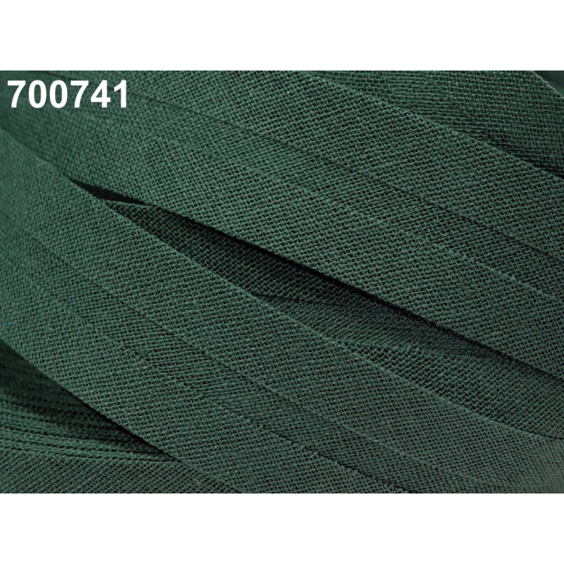 Benzi bias uni | Bandă bias din bumbac, 20mm lat - Fir Green - 5m | Kreativshop.ro