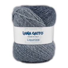 Fir de tricotat degrade Lana Gatto Liquirizia, alpaca, acril, 100g, 9405, Viola