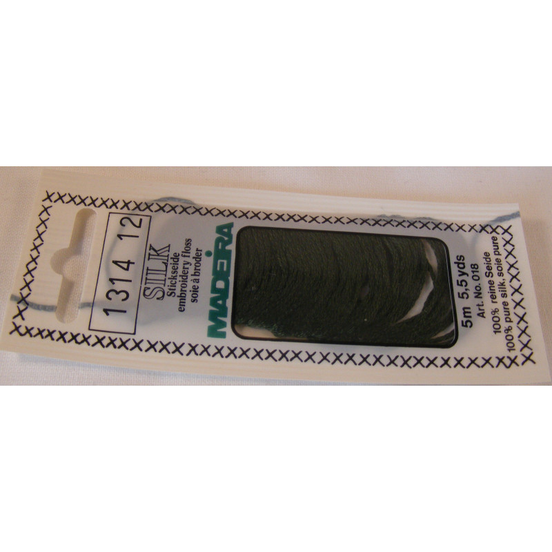 Aţă Silk Madeira | Aţă de brodat mătase Silk Madeira - 1314 - verde inchis | Kreativshop.ro