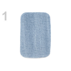 Petice termoadezive Jeans - 7.6x4.9 cm - Albastru deschis - 1