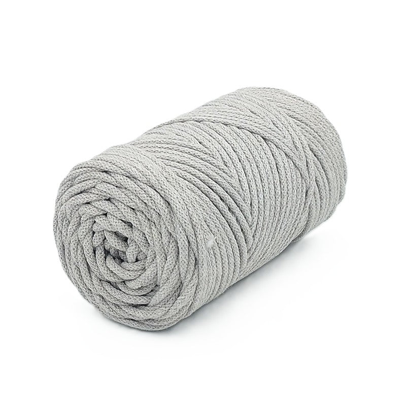 Șnur împletit din bumbac reciclat, cu miez, Zinora, 3mm