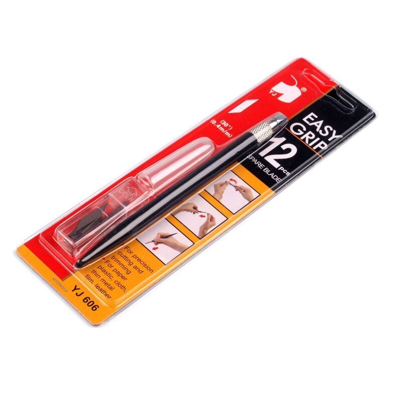 Bisturiu pentru hârtie cu 12 lame de rezervă