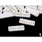Wooden labels - Handmade - white - 750043 -10x30mm - set 10 pcs