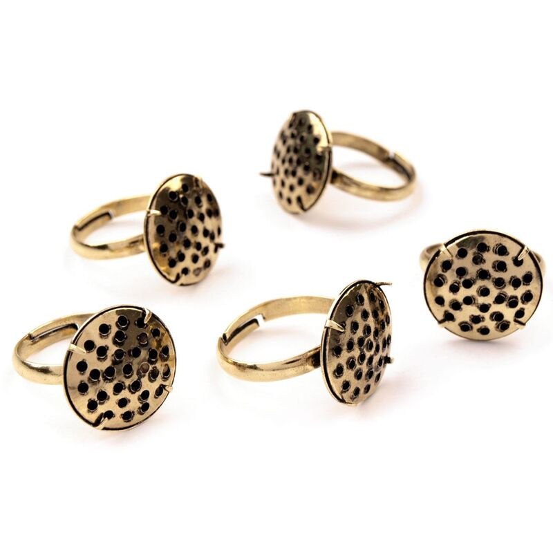 Baza inel cu plasa, 20mm, auriu, 1buc