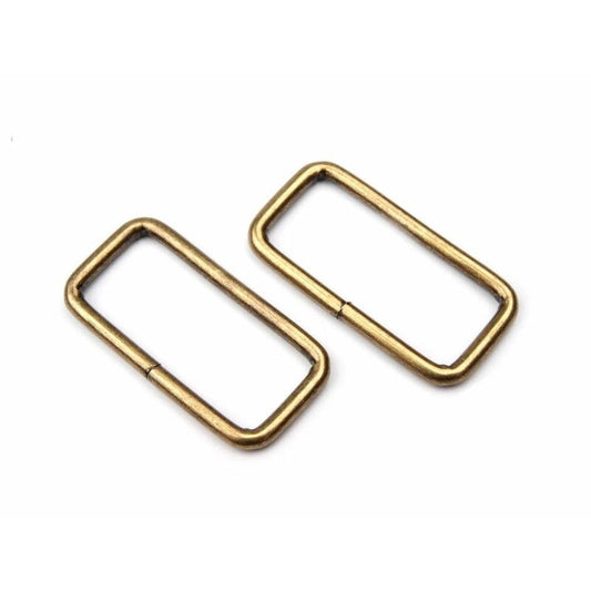 Inel dreptunghiular simplu 32mm, antic, set 10buc