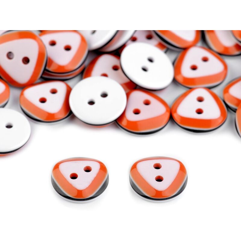 Plastic triangles 13mm - set 5pcs, raspberry