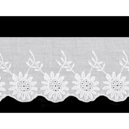 Embroidered cotton tape, Madeira, 60mm, 1m/piece