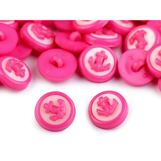 Nose plastic, Anchor, 14mm - set10pcs, raspberry