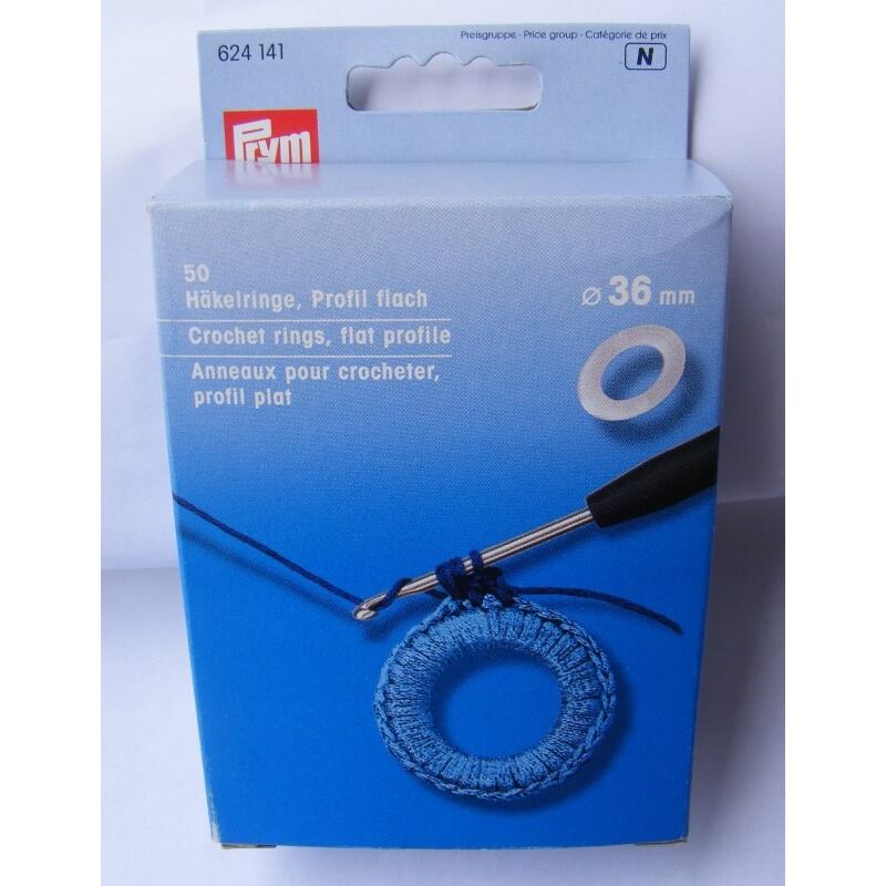 Inele pentru croşetat, PRYM, 39mm, 30 buc/set