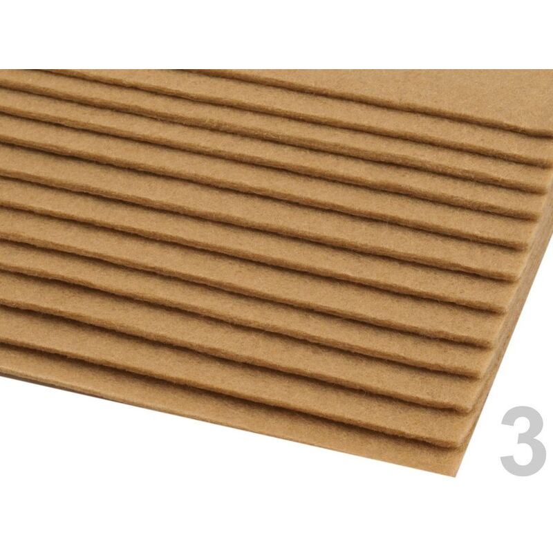 Polyester felt 20x30cm - thickness 2-3 mm - white