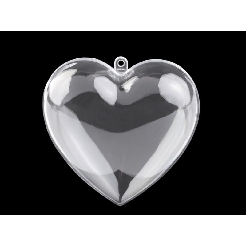 Inimă din plastic,  10x10cm, glob foto
