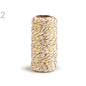 Snur bumbac cu lurex auriu, Ø1,5mm, 17m