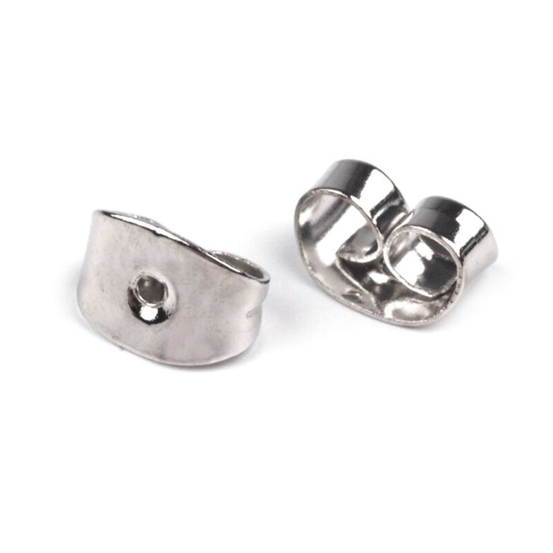 Dopuri cercei, 4x6mm, nichel, 10 buc