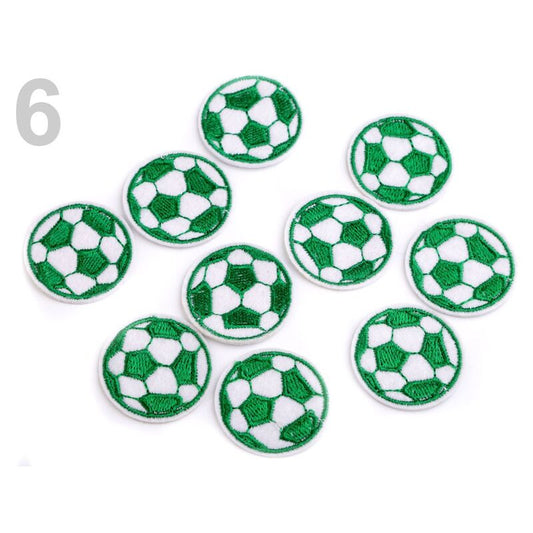 Heat-sealable football ball - red, 30mm - 1 pc