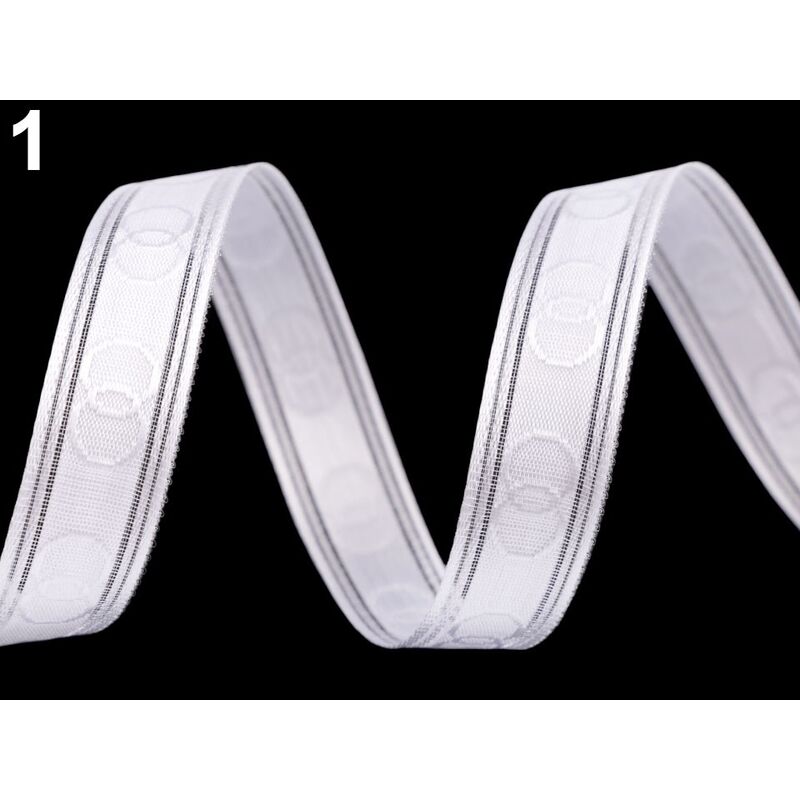 Panglica saten, verighete, 15mm, 5m