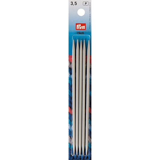 Andrele drepte metalice pentru şosete, PRYM, 15cm, 5 buc/set