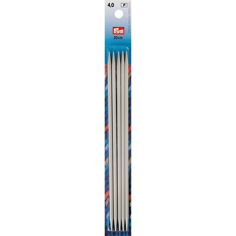 Andrele drepte metalice pentru şosete, PRYM, 20cm, 5 buc/set