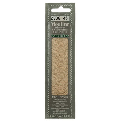 Cotton embroidery thread Mouline Madeira - 0101 - light cream