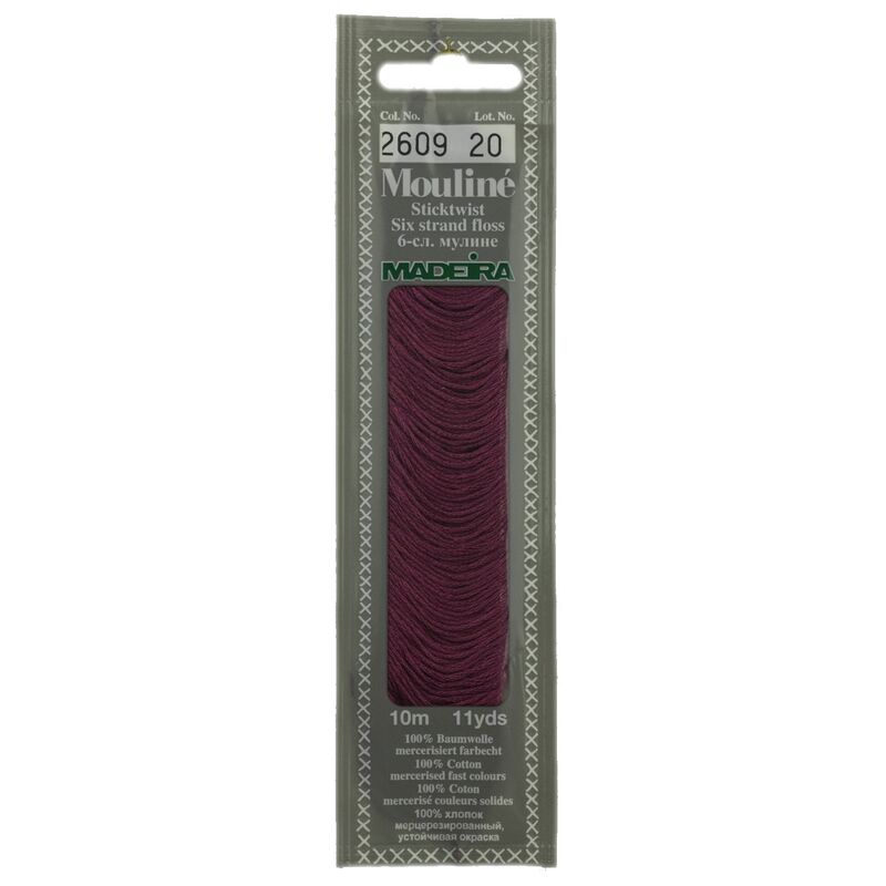 Cotton embroidery thread Mouline Madeira - 0101 - light cream