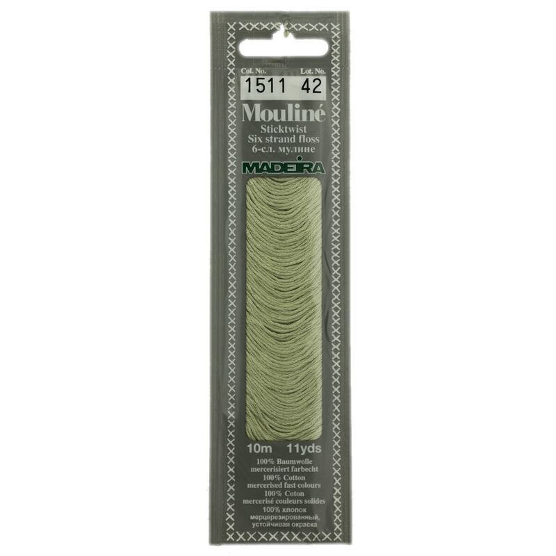 Cotton embroidery thread Mouline Madeira - 0101 - light cream