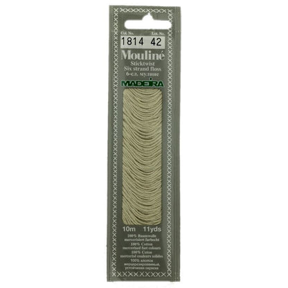 Cotton embroidery thread Mouline Madeira - 0101 - light cream