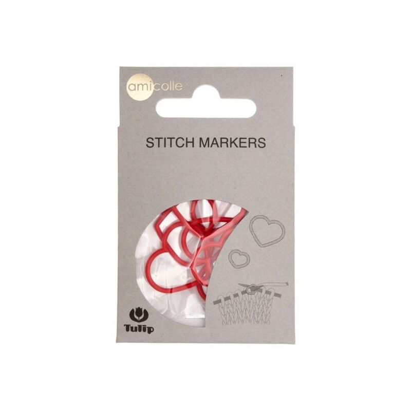 Stitch marker - heart - Tulip - 7pcs - XL