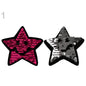Sticker with glitter, star with smiley star