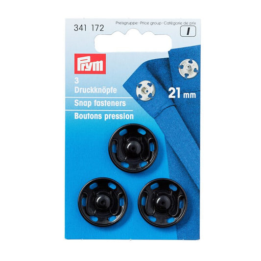 Capse de cusut, PRYM, 21mm, 3 buc/set