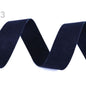 Banda bias 20mm lat, velur, imitatie piele intoarsa, indigo, 1m