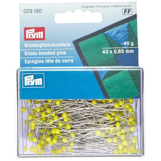 Glass-headed glass-headed jig pins, PRYM, 43x0,6mm
