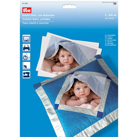 Printable textile, PRYM, A4, 5 pcs/set
